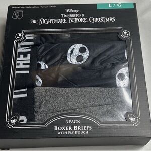 Disney The Nightmare Before Christmas Gray and Black Boxer Briefs Size Large